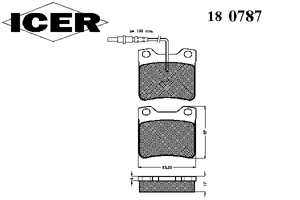 Тормозные колодки ICER 180787