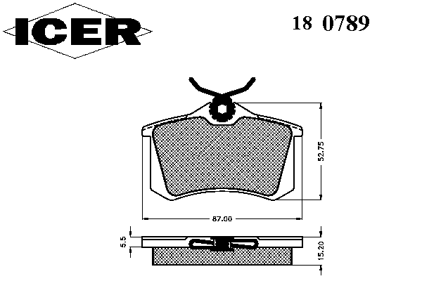 Тормозные колодки ICER 180789