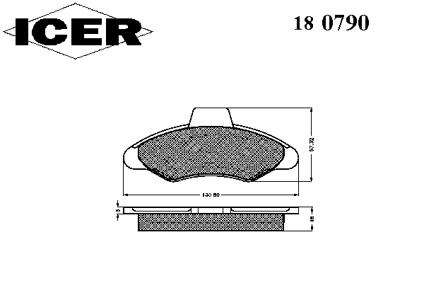 Тормозные колодки ICER 180790