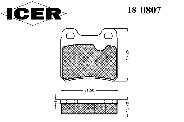 Тормозные колодки ICER 180807