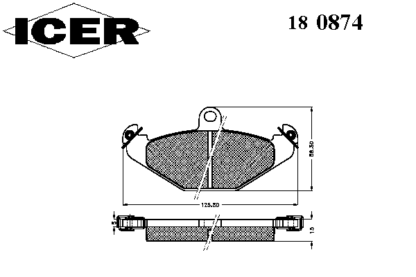 Тормозные колодки ICER 180874