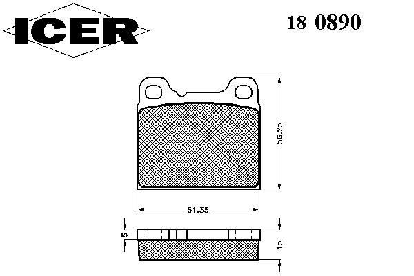 Тормозные колодки ICER 180890
