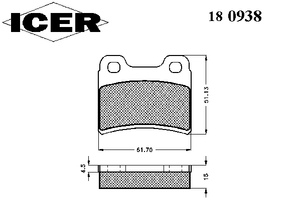 Тормозные колодки ICER 180938