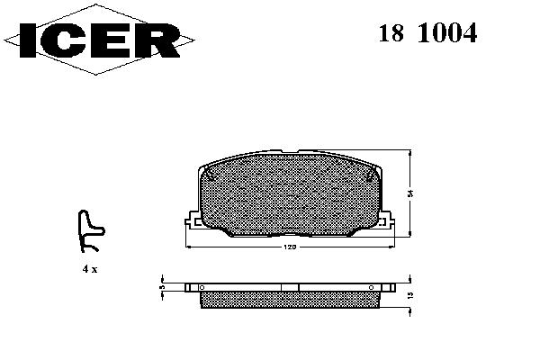Тормозные колодки ICER 181004