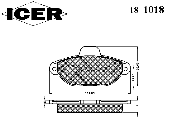 Тормозные колодки ICER 181018