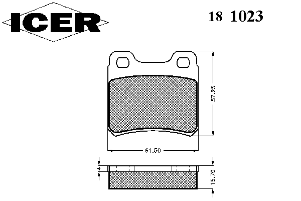 Тормозные колодки ICER 181023