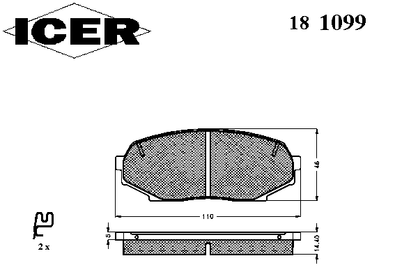 Тормозные колодки ICER 181099