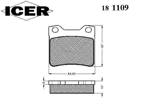Тормозные колодки ICER 181109