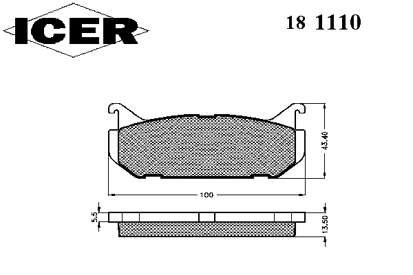 Тормозные колодки ICER 181110