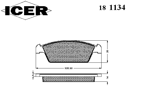 Тормозные колодки ICER 181134