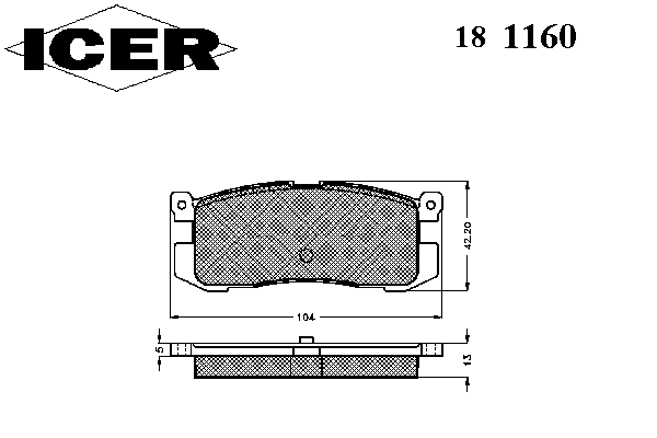Тормозные колодки ICER 181160