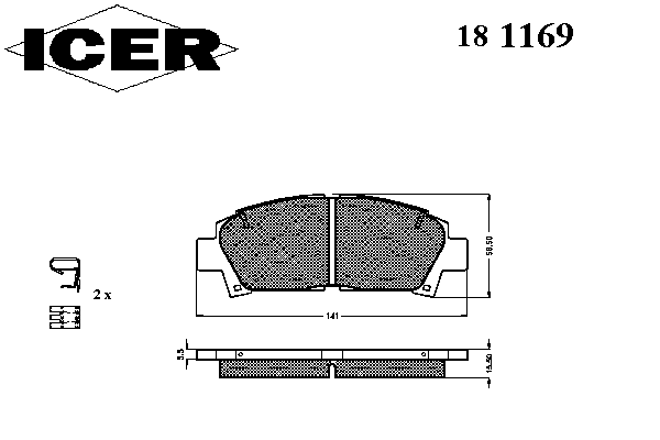 Тормозные колодки ICER 181169