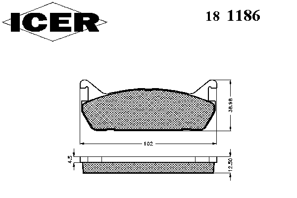 Тормозные колодки ICER 181186