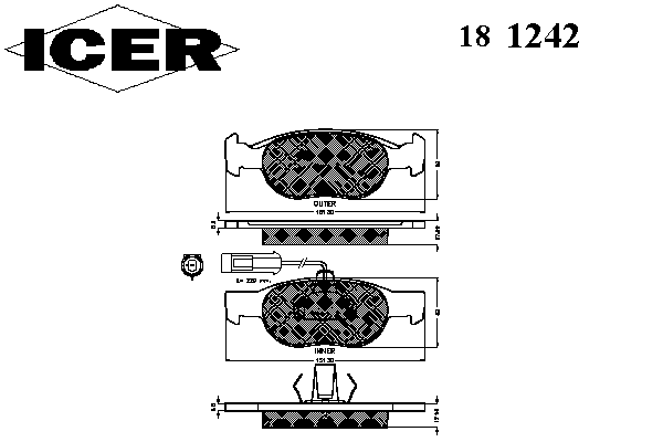 Тормозные колодки ICER 181242