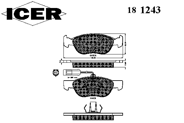 Тормозные колодки ICER 181243