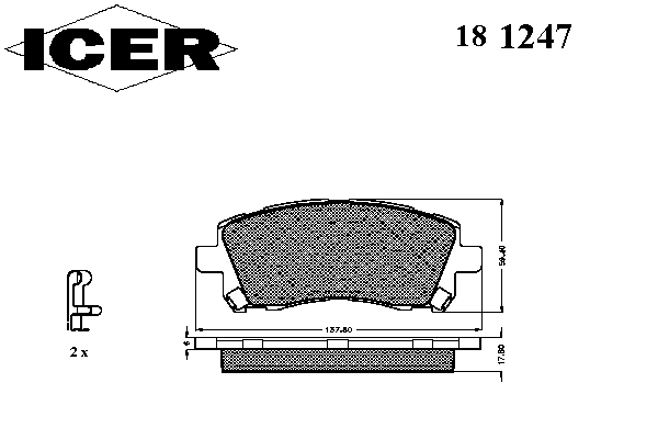 Тормозные колодки ICER 181247