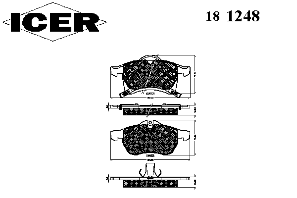 Тормозные колодки ICER 181248