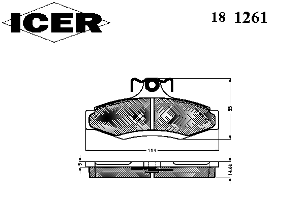 Тормозные колодки ICER 181261