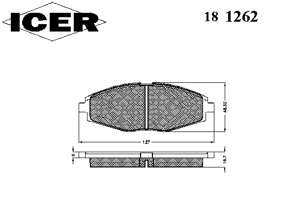 Тормозные колодки ICER 181262
