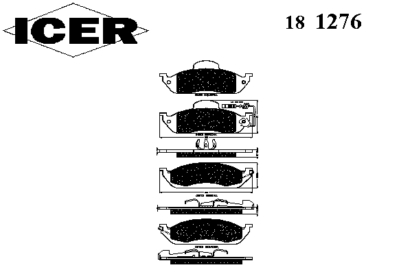 Тормозные колодки ICER 181276