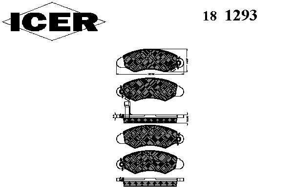 Тормозные колодки ICER 181293