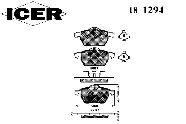 Тормозные колодки ICER 181294
