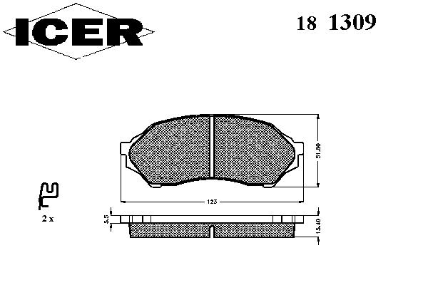 Тормозные колодки ICER 181309