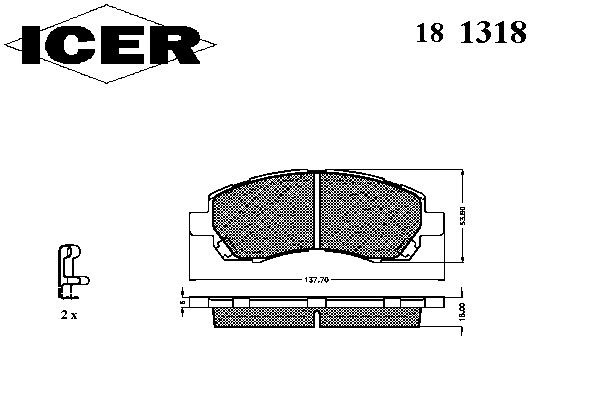 Тормозные колодки ICER 181318