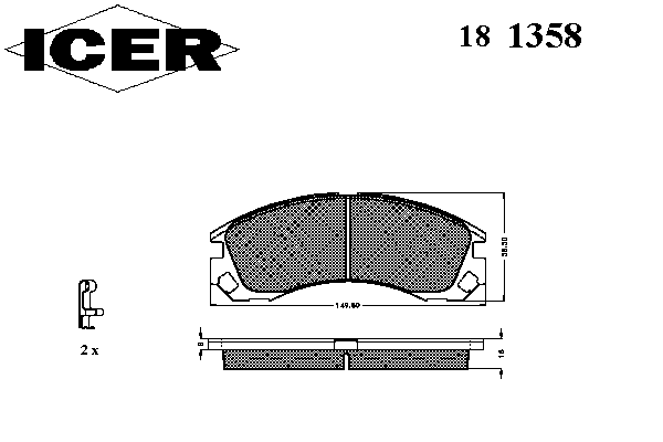 Тормозные колодки ICER 181358