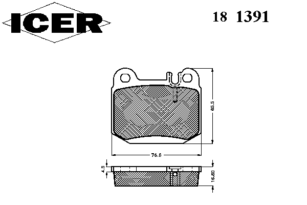 Тормозные колодки ICER 181391