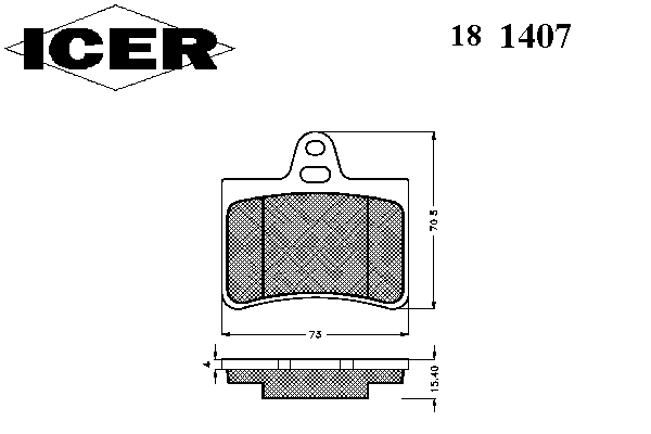 Тормозные колодки ICER 181407