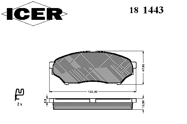 Тормозные колодки ICER 181443