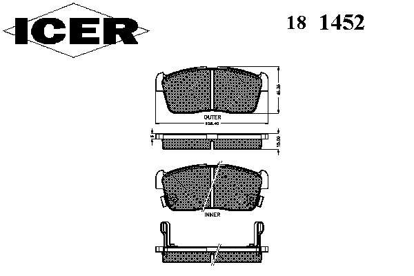 Тормозные колодки ICER 181452