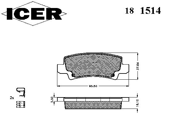 Тормозные колодки ICER 181514