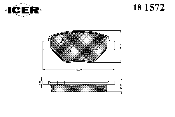 Тормозные колодки ICER 181572