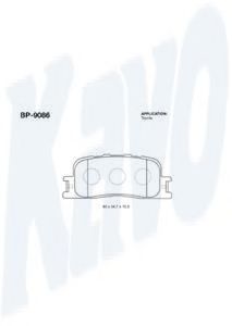 Тормозные колодки KAVO PARTS BP-9086