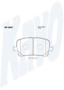 Тормозные колодки KAVO PARTS BP-9087