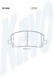 Тормозные колодки KAVO PARTS BP-9095