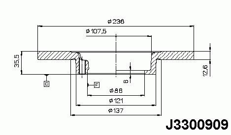 Тормозной диск NIPPARTS J3300909