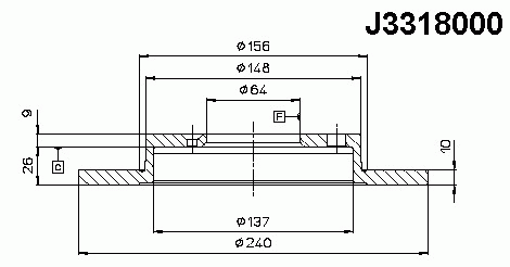Тормозной диск NIPPARTS J3318000