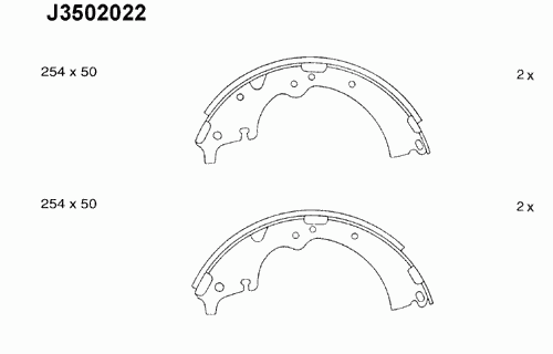 Тормозные колодки NIPPARTS J3502022