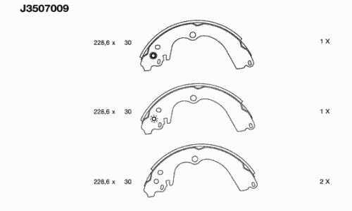 Тормозные колодки NIPPARTS J3507009