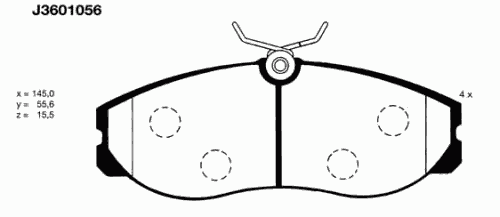 Тормозные колодки NIPPARTS J3601056