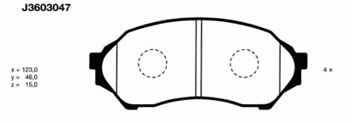 Тормозные колодки NIPPARTS J3603047