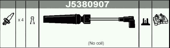 Комплект высоковольтных проводов NIPPARTS J5380907