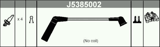 Комплект високовольтних проводів NIPPARTS J5385002