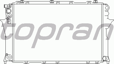 Радіатор, охолодження двигуна TOPRAN 105 740