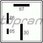 Реле накала свечей TOPRAN 107 258