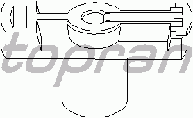 Бегунок распределителя зажигани TOPRAN 202 016