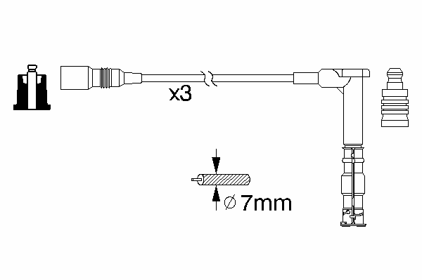 Комплект високовольтних проводів BOSCH 0 986 356 316
